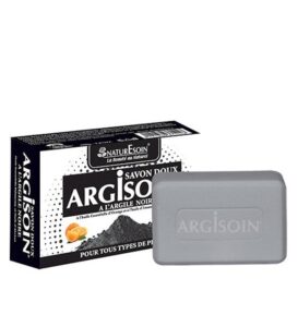 NaturEsoin Argisoin Savon à l&rsquo;Argile Noire- 125 G