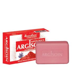 NaturEsoin Argisoin Savon à l&rsquo;Argile Rouge- 125 G