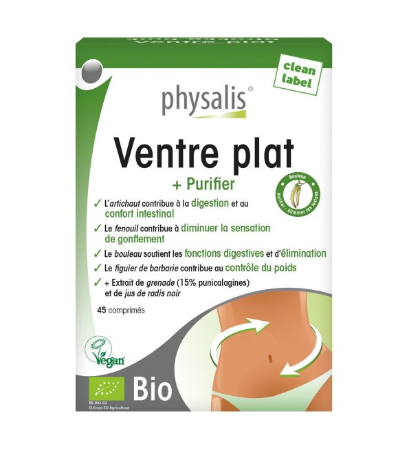 Physalis Ventre Plate + Purifier 45 comprimés - Maroc - prix klanca.ma