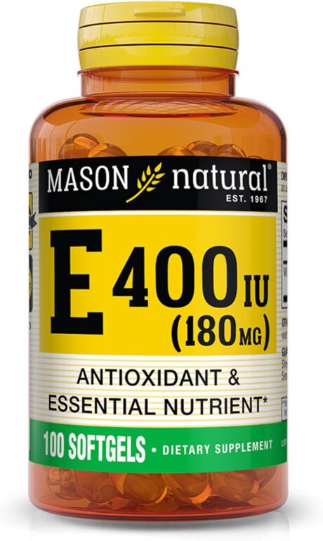 Vitamine E 180 mg (400 UI) 100 capsules à enveloppe molle