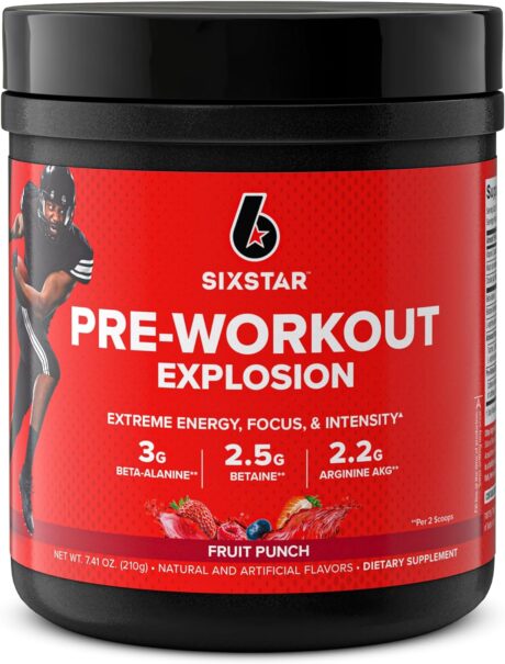 Pre-Workout Explosion Fruit Punch 210 g (Cet article n’est plus fabriqué)