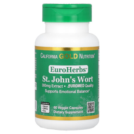 EuroHerbs St. John&rsquo;s Wort Euromed Quality 300 mg 60 Veggie Capsules