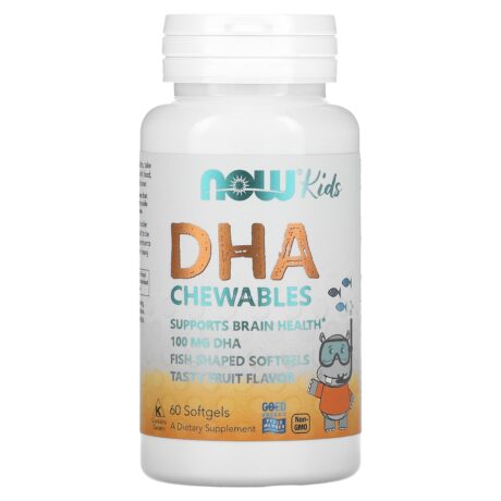 DHA à croquer pour enfants Fruits savoureux 60 capsules à enveloppe molle
