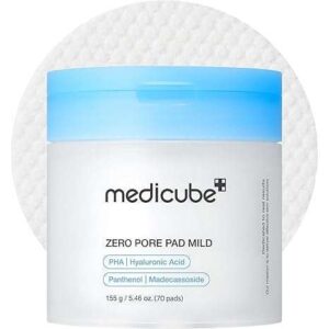 Medicube – Zero Pore Pad Mild 70 Pads – Disques exfoliants – 155g
