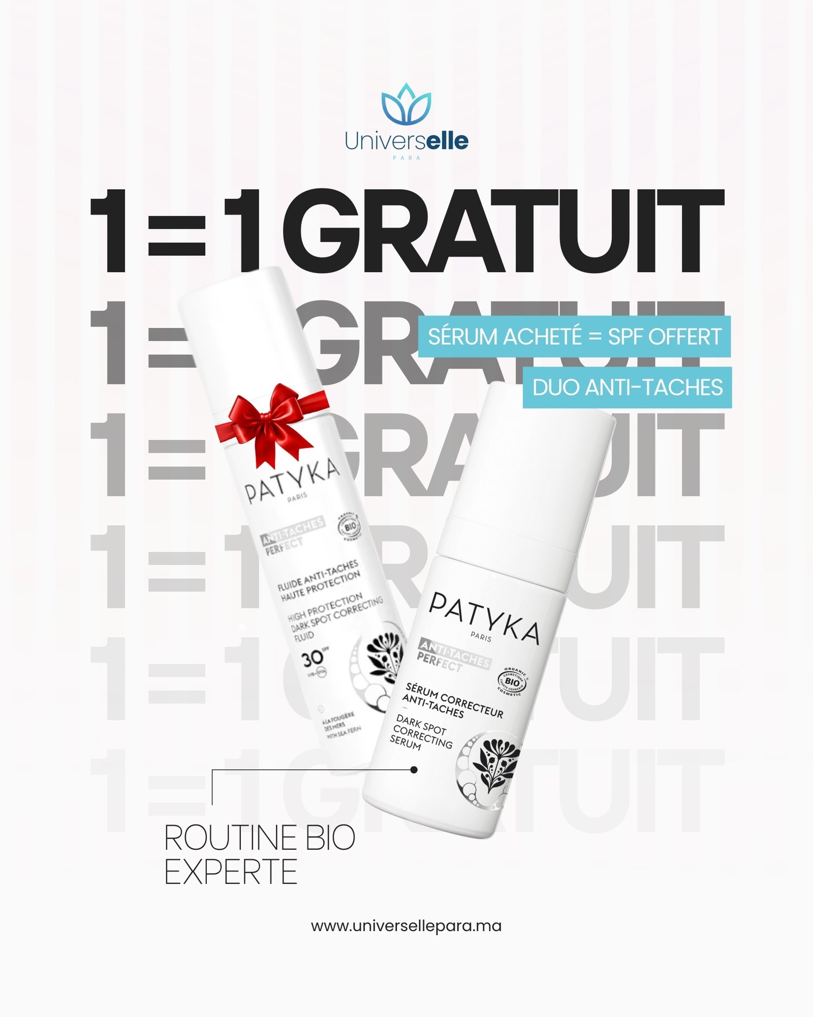 Duo Anti-Taches Patyka 1 Sérum Acheté = 1 SPF Offert