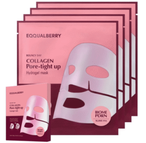 EQQUALBERRY – Collagen Pore-tight up Hydrogel Mask Set – masque gel – 4 pièces